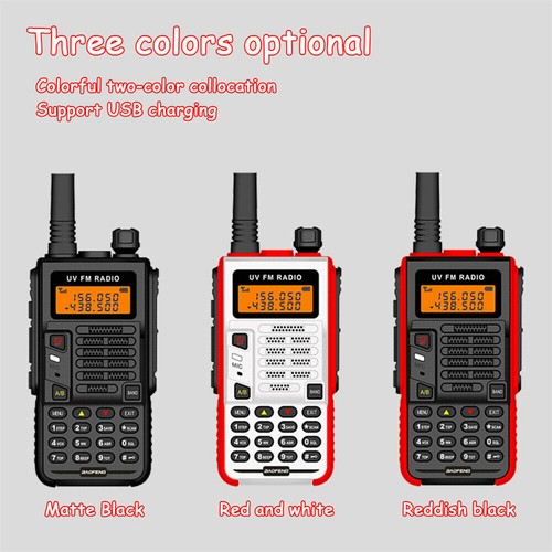 Walkie Talkies portátiles de dos vías BF X5 PLUS recargables para el trabajo - Imagen 2 de 14