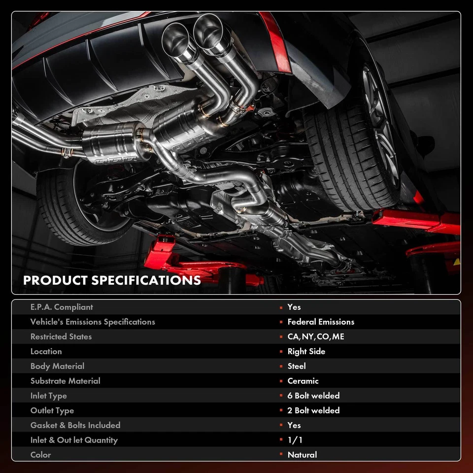 Convertidor catalítico derecho para Lexus IS250 2006-2015 IS350 2006-2017 GS350 RC350 Foto 3 de 4
