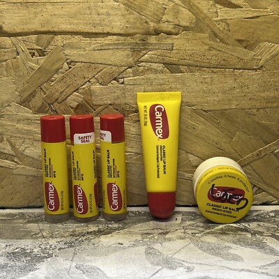 Carmex Classic Moisturizing Lip Balm Bundle, See Details. *NO BOX*