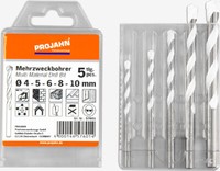"Projahn Mehrzweckbohrer-Set 5-Tlg Zylinderschaft Ø 4-10Mm 1/4\" Stein Holz Metall"
