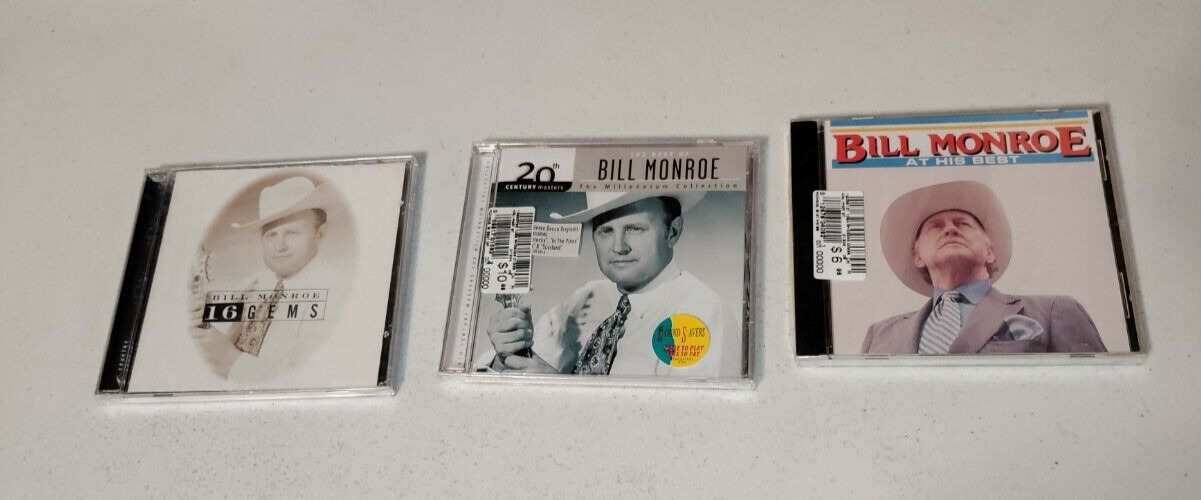 lot of 3 NEW Bill Monroe music CDs 16 gems best of Bill Monroe at his best