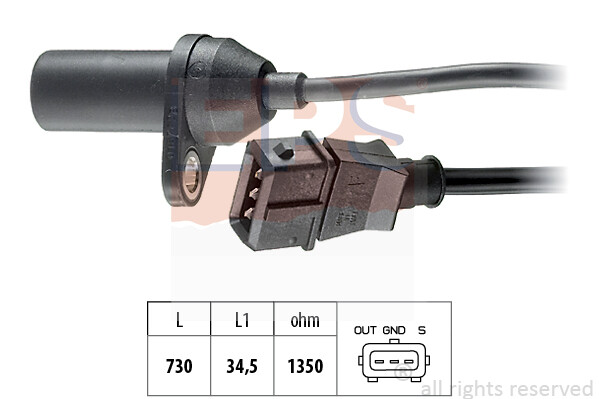 EPS Impulsgeber Kurbelwelle Drehzahlsensor FüR Fiat Stilo Lancia Lybra Delta II-image