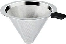 Coffee Dripper Slow Drip Paperless Coffee Filter, Double Mesh Stainless Steel