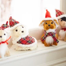 Pier 1 Imports Park Avenue Collection Sisal Dog Christmas Ornaments 3 Styles 