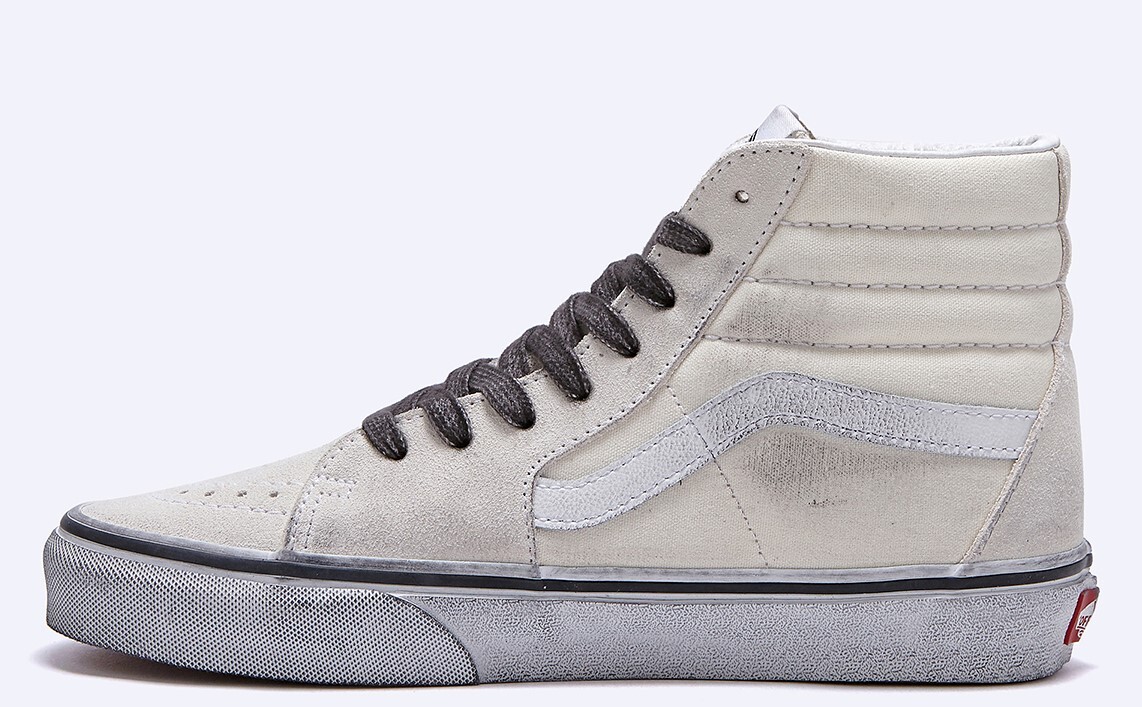 VANS HI-STANDARD OG 27cm 美品❕ VANS OG STRESSED SK8-Hi MEN'S SNEAKERS VN0007NSWWW WHITE | eBay