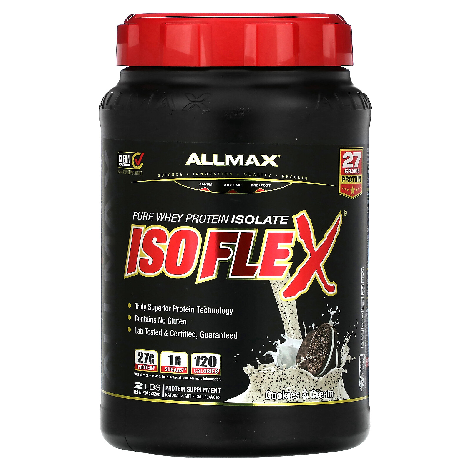 ISOFLEX, Чистый изолят сывороточного протеина, печенье со сливками, 2 фунта (907 г)
