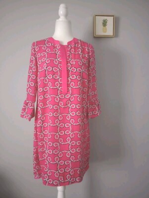 Dress Crown Ivy Color Pink  Size 8  3/4 Sleeves Style Shirt Pullover Lining 