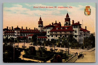 Hotel Ponce de Leon St Augustine FL Architects Carrere & Hastings c1905 Postcard