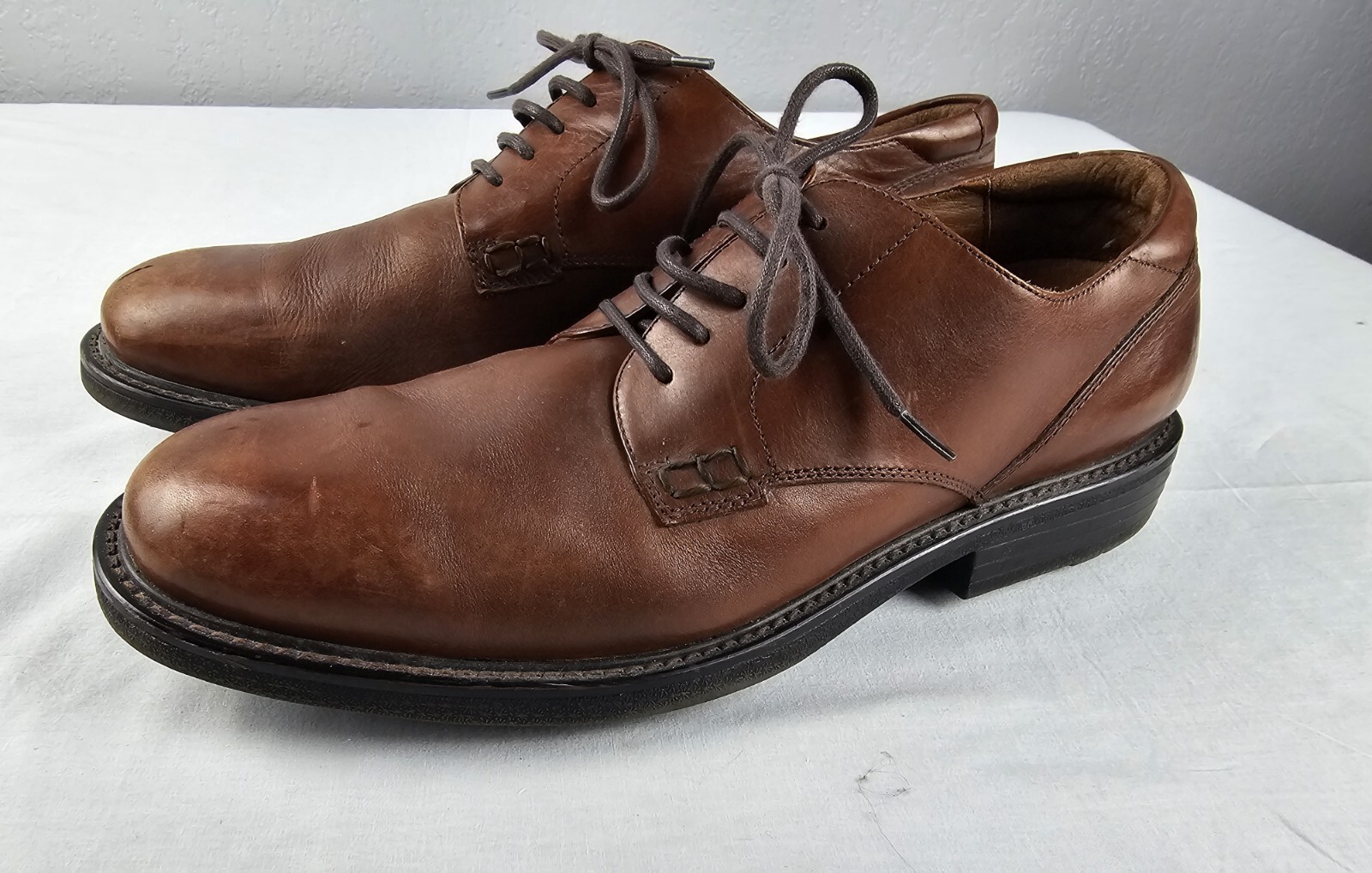 SAOLA Scarpe eleganti Florsheim Comfortech da uomo taglia 13 M in pelle punta a cappuccio Oxford marrone
