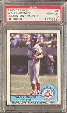 1985 Cramer Edmonton Trappers Wally Joyner #2 PSA 10 Angels RC Rookie