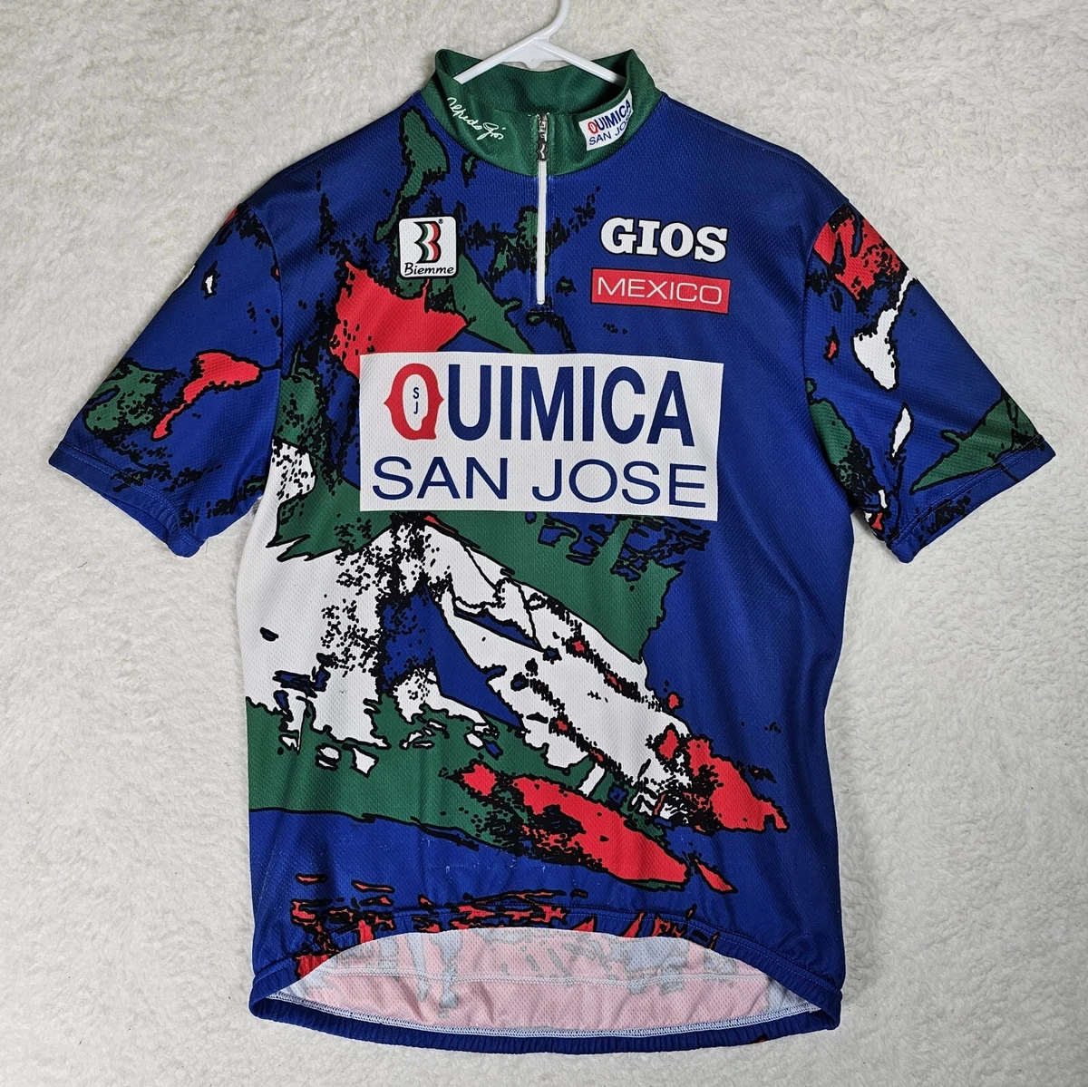 Maillot De Cyclisme Vintage Biemme - Taille S, Polyester, Fabrication Italienne