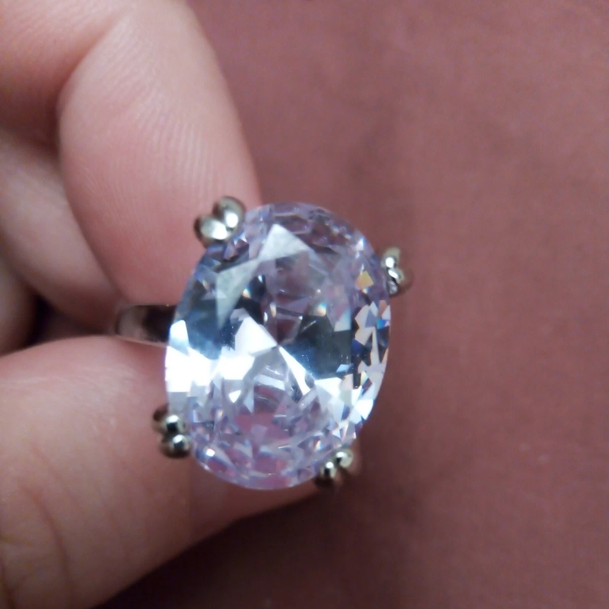 Oval shop topaz ring