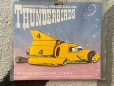 Thunderbirds Personalised Name Plaque 1990s TB4 Thunderbird 4 Gerry Anderson