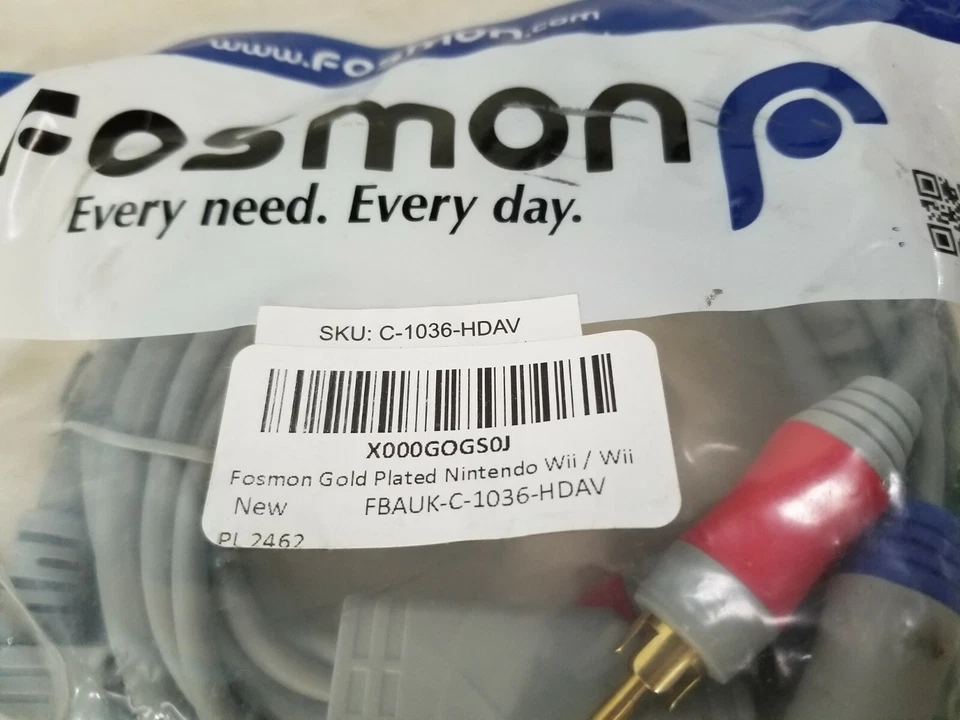 X16 Fosmon Gold Plated 6 Ft HDTV Component Cables RCA AV for Nintendo Wii U Wii - Image 2 of 4