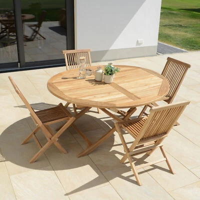 Gartentisch klappbar 150 cm aus Teakholz Garten Möbel wohnfreuden - Bild 1 von 3