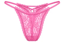 Victoria's Secret Sexy Thong String Lacie Skimpy Strappy Ultra Pink XL XXL NWT