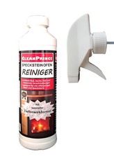 CleanPrince Specksteinofen Reiniger 500 ml | Naturstein Kamin Ofen Glas Ruß