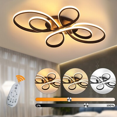 LED Deckenleuchte Dimmbar, 42W-74W Deckenlampe LED Wohnzimmerlampe 3000K-6500K
