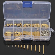 270 Pcs Male Female Brass PCB Spacer Standoff Screw Nut Assortment Threaded M2