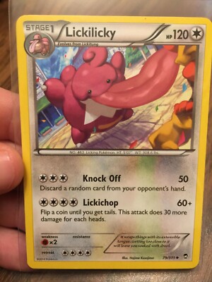 リッキー　① LICKILICKY 2014 STAGE 1 POKEMON CARD - XY-FURIOUS FISTS - #79/111