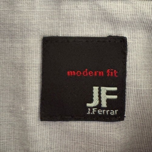 D-129 Men's J. Ferrar Blue Long Sleeve Button Down Dress Shirt Modern Fit Size S - Picture 12 of 15