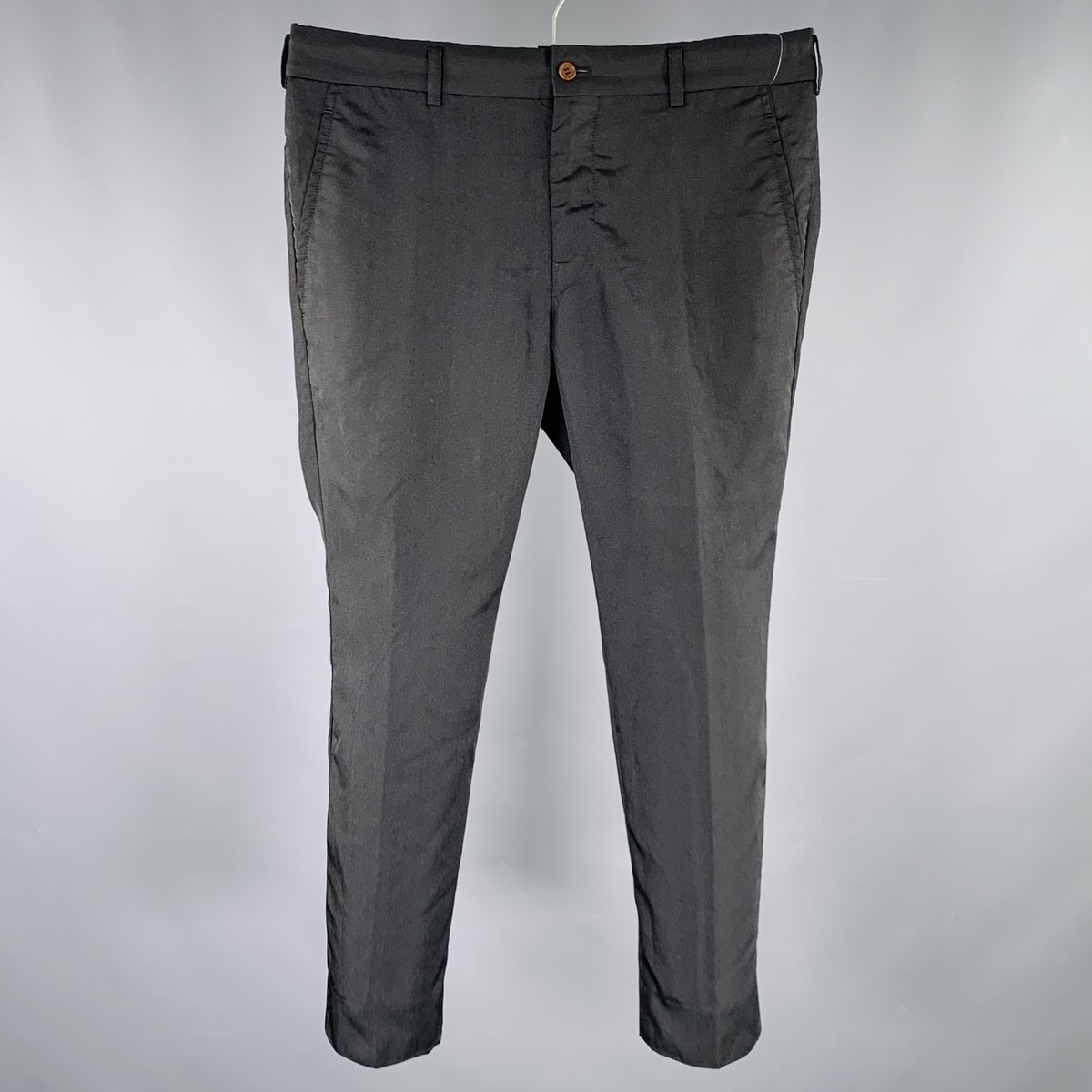 COMME des GARCONS HOMME PLUS Size S Black Polyester Flat Front 