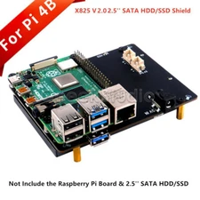 X825 V2.0 2.5 inch SATA HDD/SSD Storage Expansion Board for Raspberry Pi 4 B 