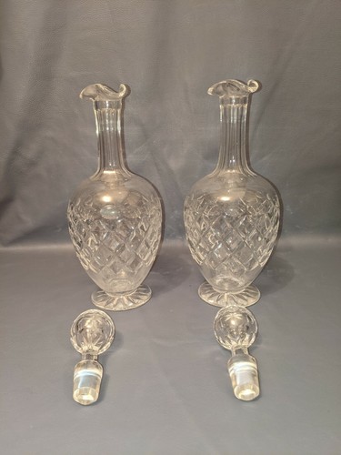 Set Of 2 Webb Corbett Glass Decanters - Picture 4 of 8
