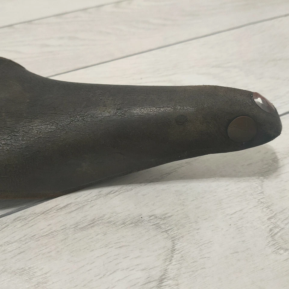 Sillín de bicicleta profesional Brooks vintage remache grande asiento de bicicleta años 80 Foto 3 de 4