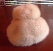 REAL White Mink Hat Fully Lined Great Condition