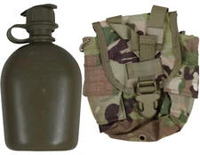US Military 1 QT General Purpose Canteen & Pouch Multicam OCP Woodland 1 Quart