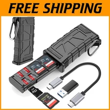 High-Speed 312MB/s USB Type-C SD/Micro SD Card Reader & Holder for Photographers