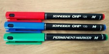 3 Stück Schneider OHP 120 Permanent Marker M NEU