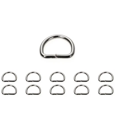 GANZOO D - Ring aus Stahl, 10 Stück im Set, Stahl- Ring 24mm x 20mm, nichtrostend
