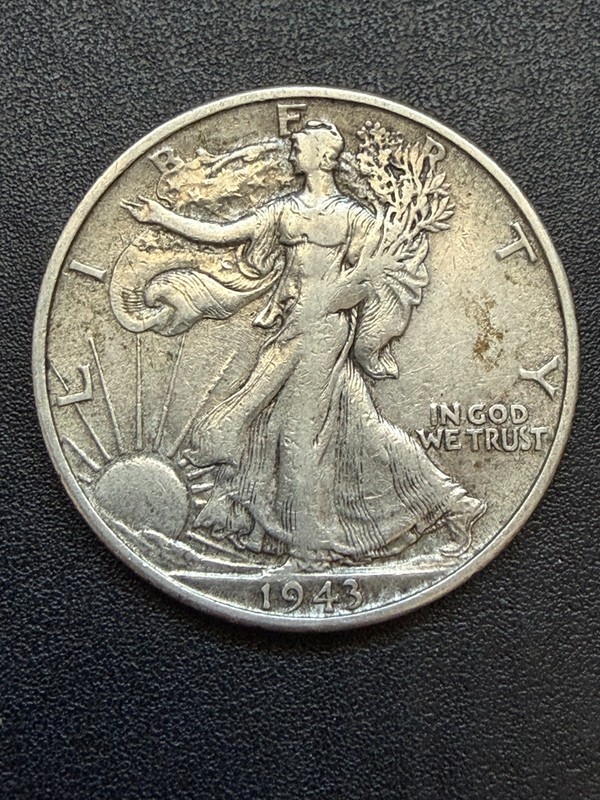 1943-S  San Francisco Mint Silver Liberty Walking Half Dollar  lot # 2243