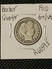 1910 Barber Quarter  G+/VG