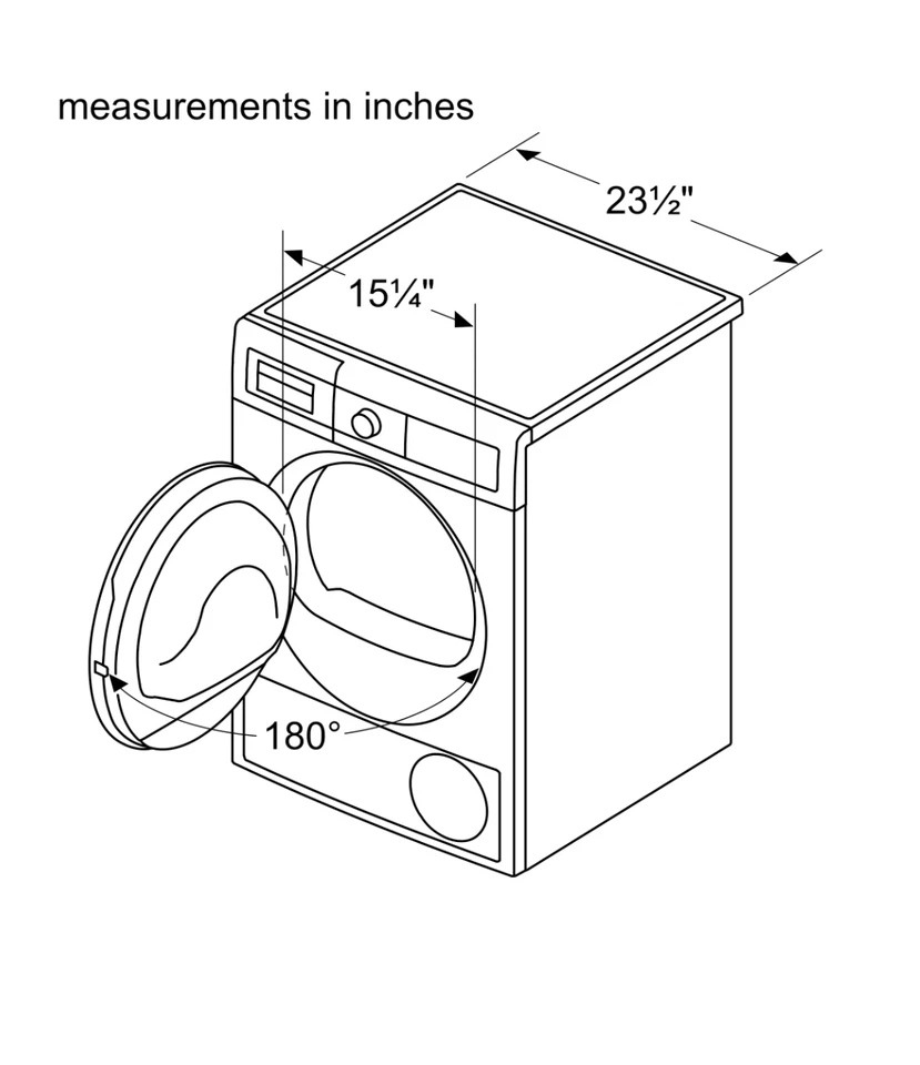 Bosch WTG865H4UC 800 Series 24 Inch Electric Smart Dryer with 4 cu. ft. Capacity - Image 4 of 4
