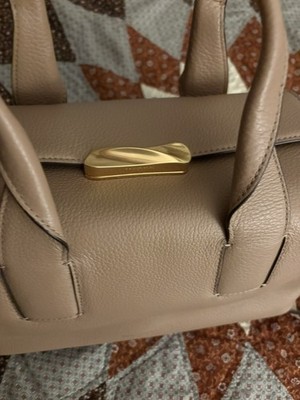 Donna Karan New York Amagansett Soft-Rolled Leather Satchel in Fawn