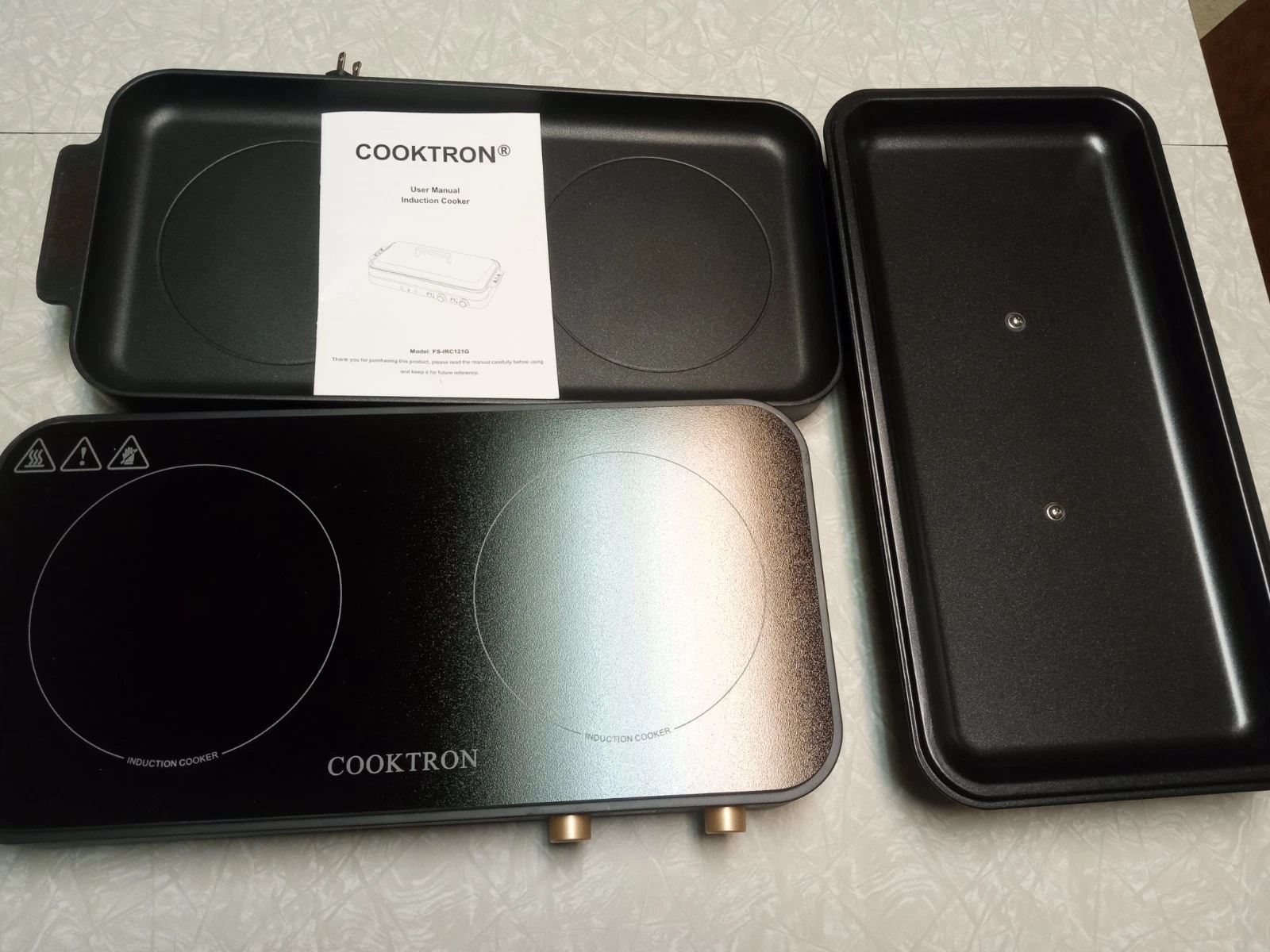 Portable Compact 2 Burner Induction Cooktop Electric COOKTRON