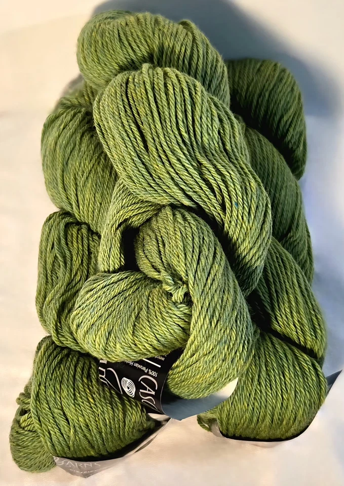 3 мотка каскадной пряжи 220 100% перуанская шерсть камвольный вес лист зеленый #9461 - Изображение 2 из 4