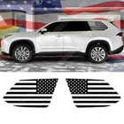 For Toyota Highlander PreCut Vinyl Decal US Flag Design Matte Black Rear Window‌