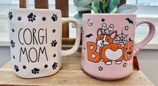 New Rae Dunn Corgi Mom Boo Mug Bundle Welsh Corgi Dog Christmas Halloween