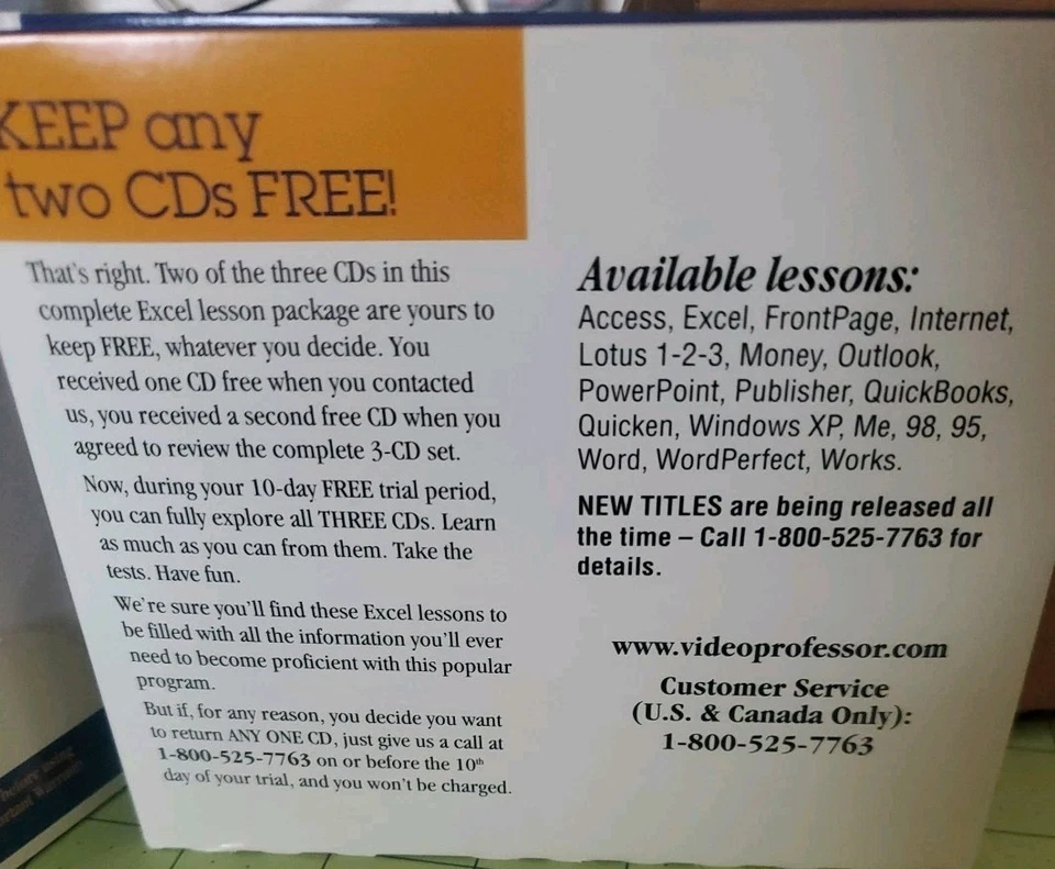 Learn Excel Fast And Easy By Video Professor 3 CD Set PC CD ROM 2000 2002 2003 - Image 3 of 4