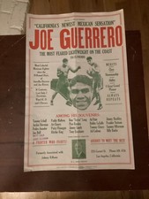 Los Angeles Fighter Joe Guerrero Poster 1920's 12x18