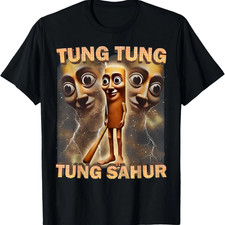 Tung Tung Tung Sahur T-Shirt, Funny Meme Brainrot Humor Gen Z Tee, Unisex Shirt