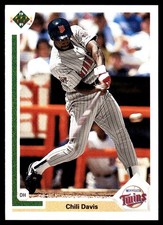 Chili Davis 1991 Upper Deck #722 Twins MLB READ FREE SHIPPING AutographDen