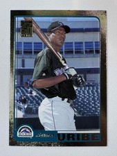 2001 Topps Traded Baseball 50th Gold Parallel #T199 JUAN URIBE 611/2001