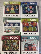 6 BOXES OF NEW HOLIDAY PUZZLES AS PICTURED - Perfect for Christmas Gifts