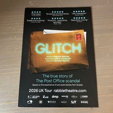 GLITCH Post Office Scandal Play by Zannah Kearns UK Tour Theatre Flyer 2026