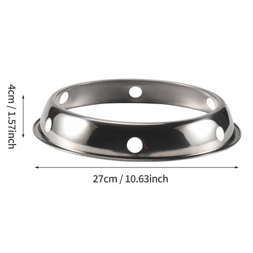 2 StüCke Edelstahl Wok Metallisch Wok Gestell mit Rundem Boden 10,43 X 11,3973 - Picture 6 of 6